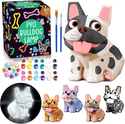 Vista 59 de FUNZBO 2 piezas para pintar tu propia lámpara de gato, suministros de arte y manualidades, kits de pintura de gatitos para niños y adolescentes