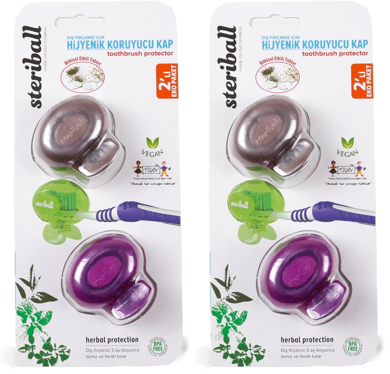 Steriball Hijyenik Koruyucu Kap 2 'li Paket (2 paketi)