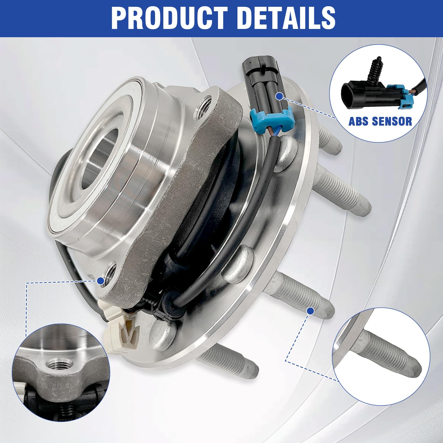 ECCPP 2-Pack Front Wheel Hub Bearing For Chevy Silverado 2500 HD / GMC Sierra 4WD – Complete Assembly