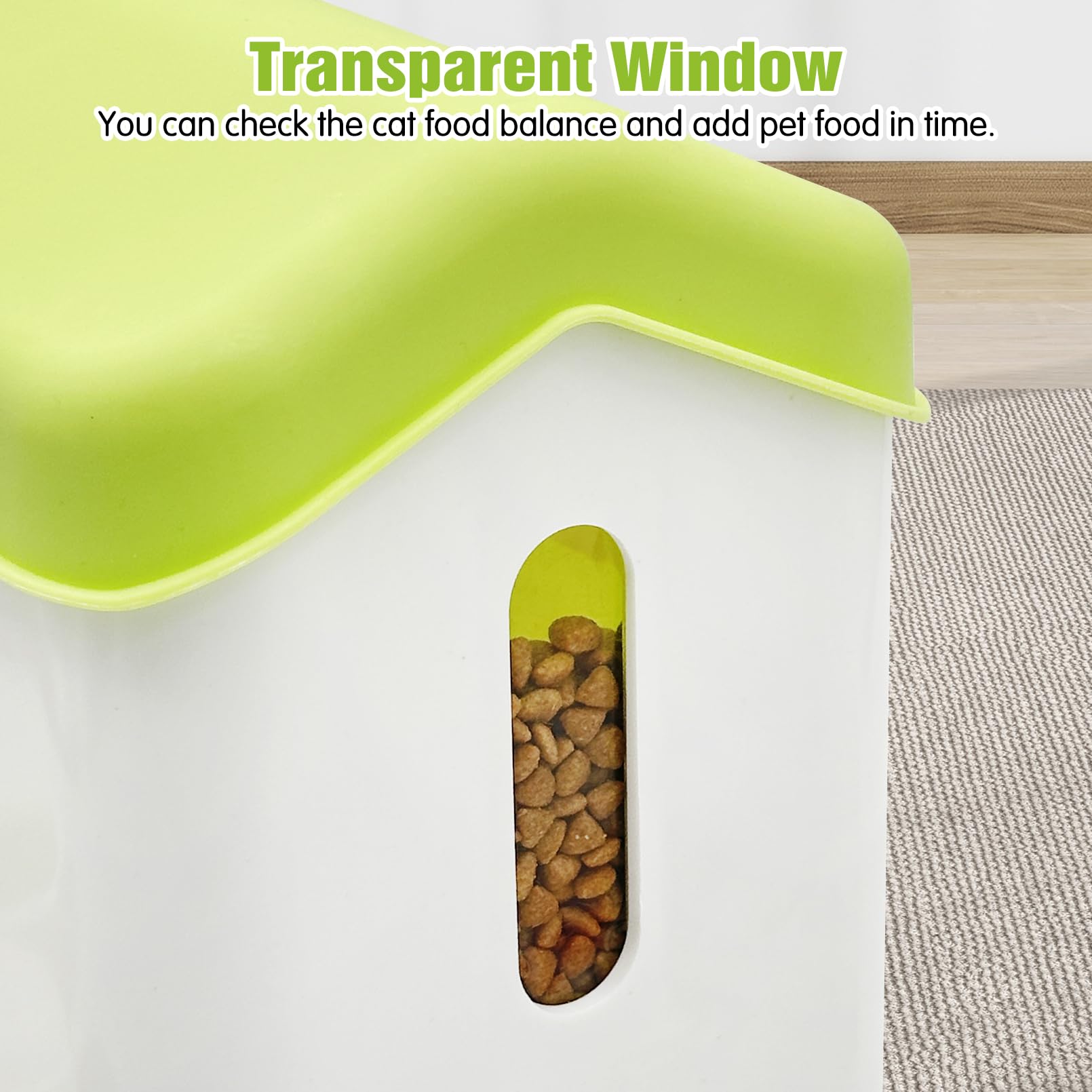 Fhiny Gravity Cat Feeder and Water Dispenser, 2 in 1 Automatic Pet Waterer Detachable Stainless Steel Food Bowls Set Pet Food Storage for Small Dog Puppy Cat Kitten Pet Easy Clean (Grey)