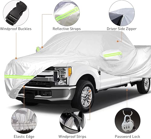 Miniatura 2 de Funda de automóvil de 6 capas impermeable para todo tipo de clima, 210T completa para exteriores para Toyota RAV4 4Runner Highlander, Honda CRV,