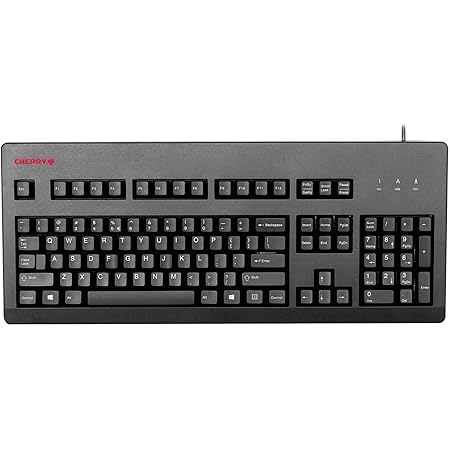 Cherry G80 3000 Silent Keyboard - Red MX Silent Switch - USB - PS/2 - Retro Look - Black (G80-3000LSCEU-2)