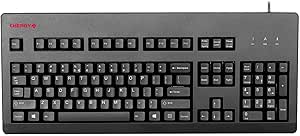 Cherry G80 3000 Silent Keyboard - Red MX Silent Switch - USB - PS/2 - Retro Look - Black (G80-3000LSCEU-2)