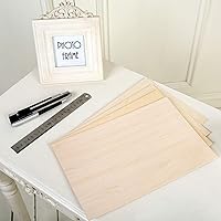 Vista 5 de Paquete de 10 hojas de tilo de 1/16 x 8 x 12 pulgadas, hojas finas de madera contrachapada sin terminar para proyectos de manualidades