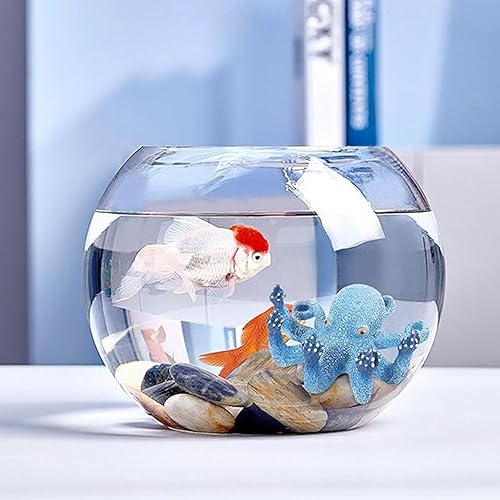 Miniatura 5 de Escultura decorativa del pulpo de la resina, azul, decoración del ornamento del acuario