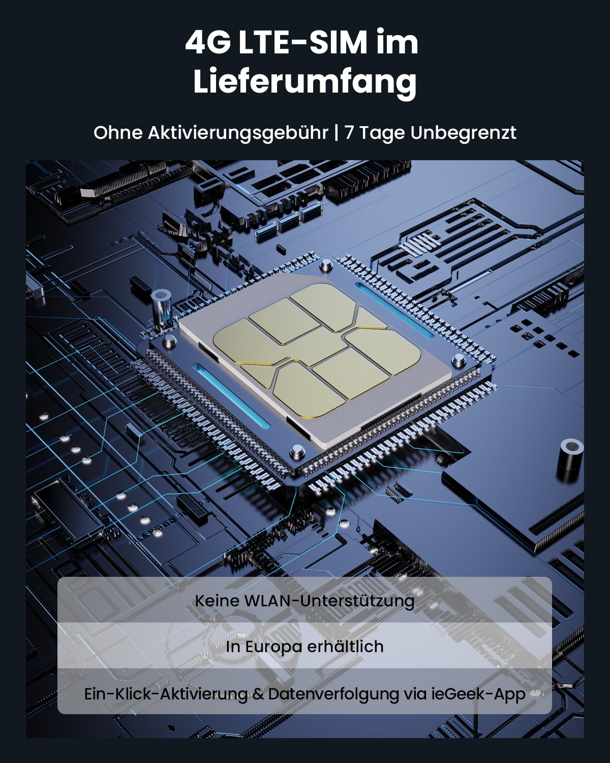 ieGeek 4G Tragbare Magnetische Überwachungskamera mit SIM-Karte
