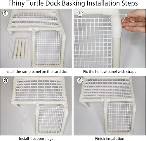 Miniatura 5 de Fhiny Plataforma para tomar tortugas, muelle de tortuga, terraza, rampa de escalada, reptiles, hábitat, terrario, accesorios de decoración para