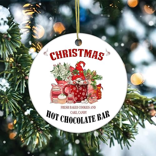 Miniatura 2 de Adornos de recuerdo de Navidad, barra de cacao caliente, adornos de cerámica, adornos de regalo para tartas frescas, caramelos, árbol de Navidad,