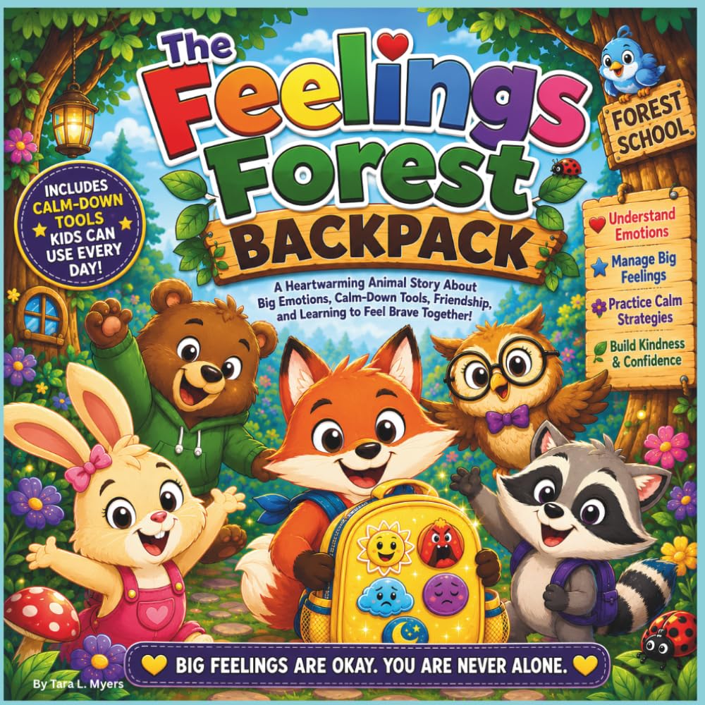 The Feelings Backpack: A Heartwarming Story About Big Emotions, Calm-Down Tools, Friendship, and Finding Brave Feelings Together| Animal Storybook| ... storybook| Ages 2-7 (Childrens Books)