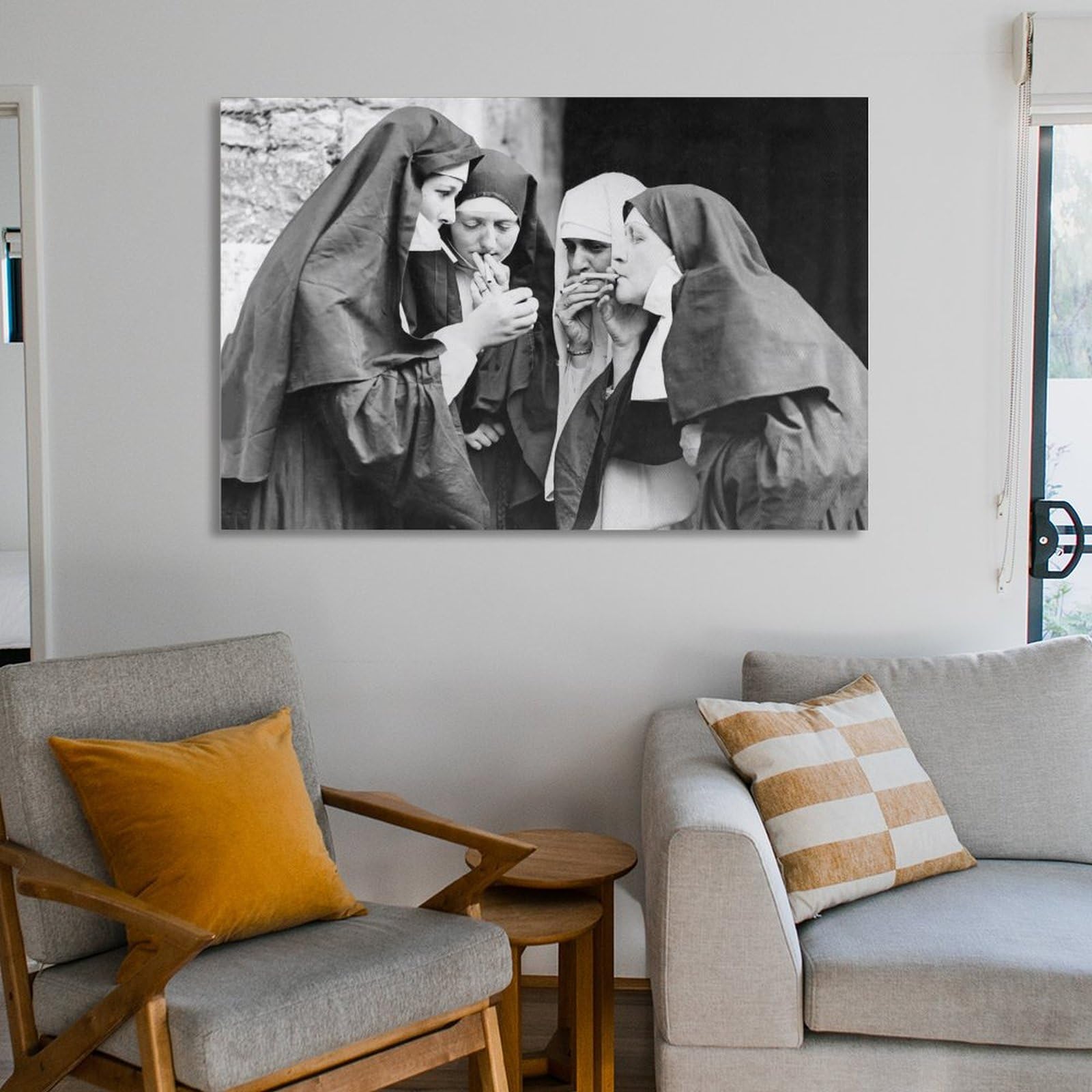 nuns smoking cigarettes print Amazon.com: Smoking Nuns Poster, Smoking Nuns Print, Smoking Nun Wall Art,  1950's Photos, Cigarette Art, Vintage Photography, Black And White Canvas  Room Living Room Wall Decor Canvas Wall Art Decor Poster Print: