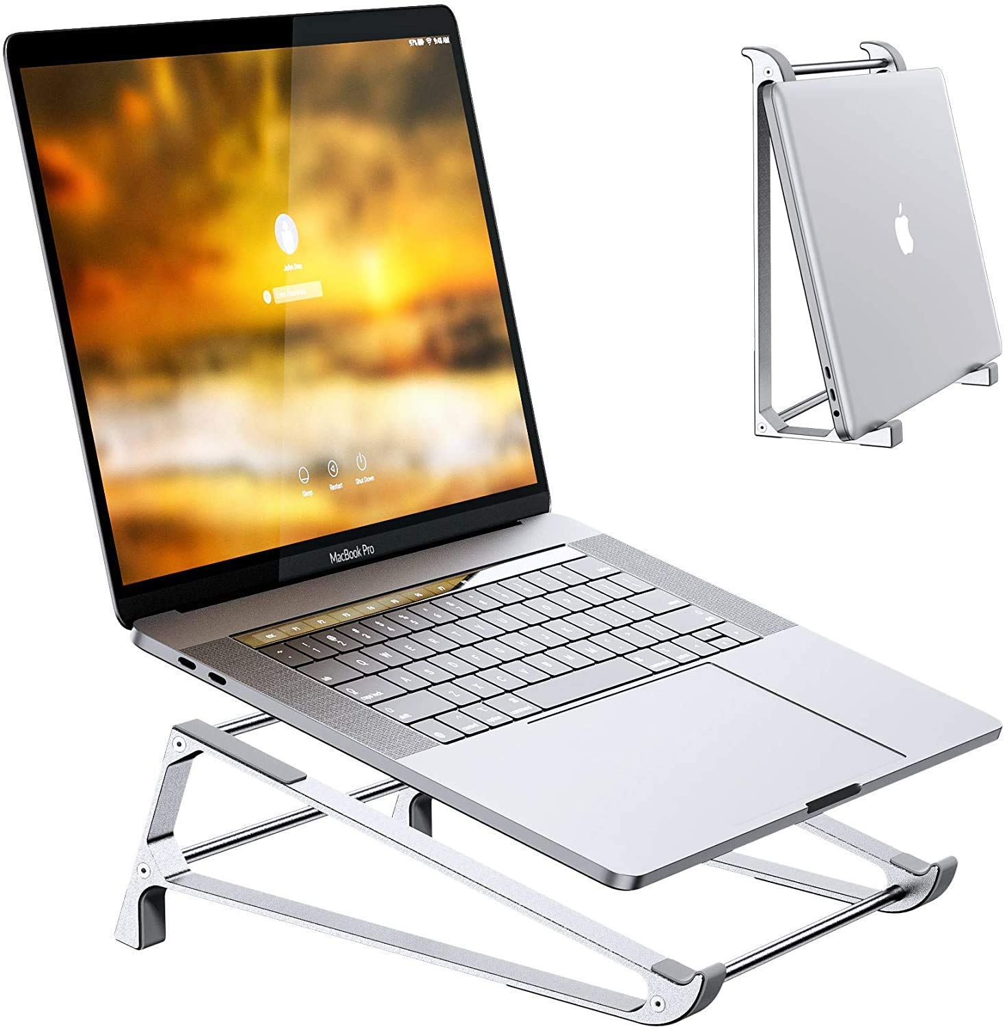 URBAN KINGS Multi-Functional Aluminum Alloy Laptop Notebook Cooling Stand Storage Holder Office Home Study Rack Compatible to: 11-17inch Laptop (Silver) (B08G87BHYS) Amazon Price History, Amazon Price Tracker