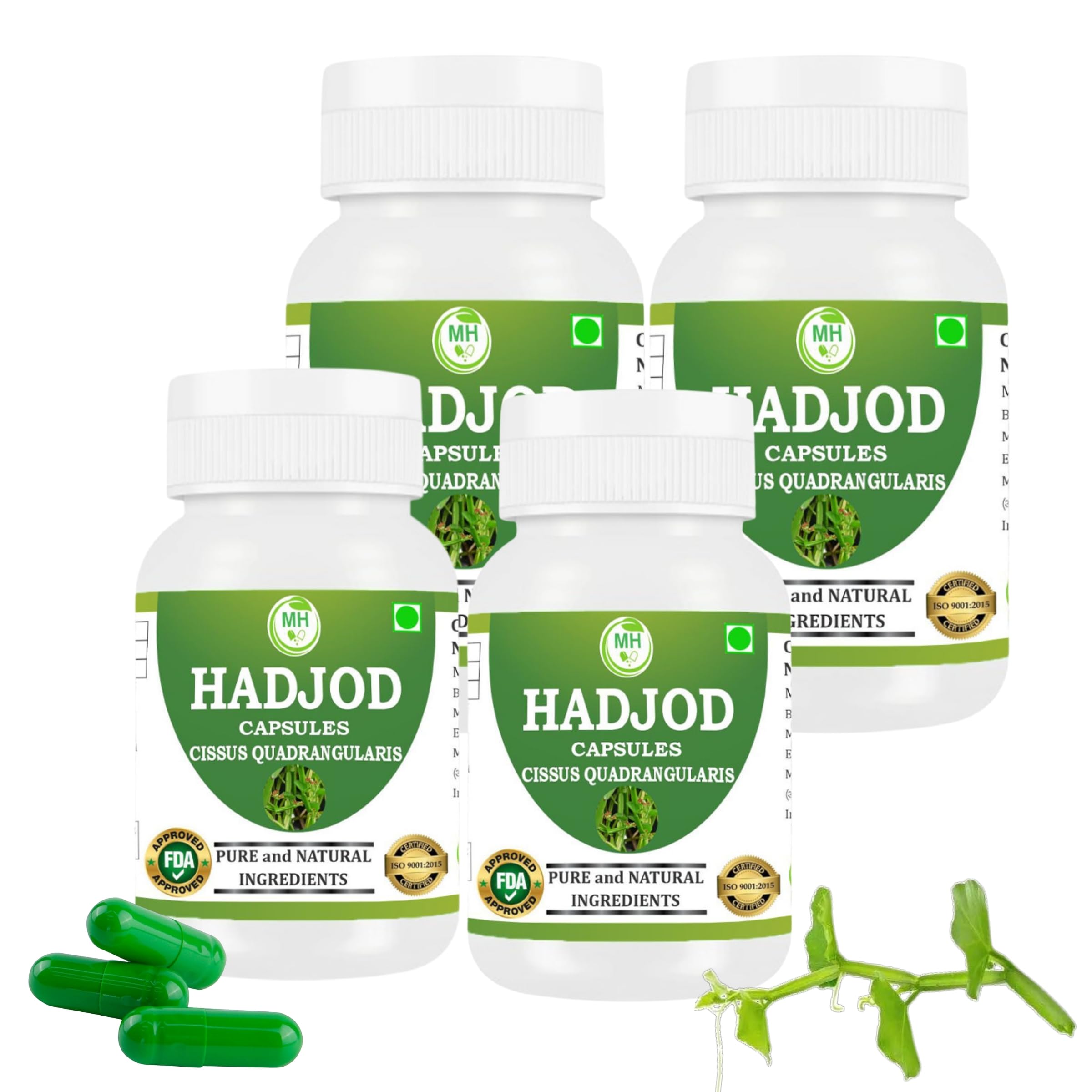 Hadjod Capsules 500mg – 60 Count | 4 Pack | Vegetarian | Plant-Based | Herbal Supplement | No Artificial Additives | Gluten-Free | Organic (pack of 1) — Amazon image 11