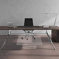 Vista 2 de FuturHydro Tapete para silla para suelo de madera dura, 30 x 48 pulgadas, transparente, antideslizante, tapete para silla de escritorio, fácil