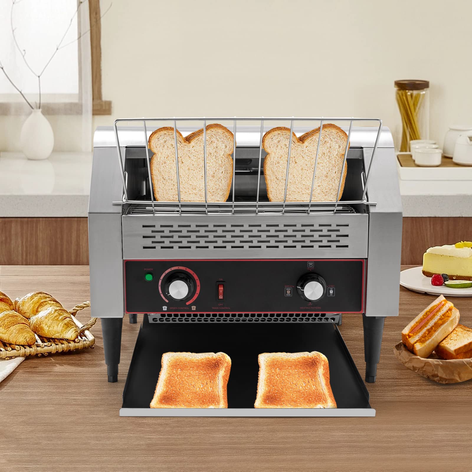 Tostadora Pan Jata TT1046 Tostadora De Boca Ancha Inox, Dos