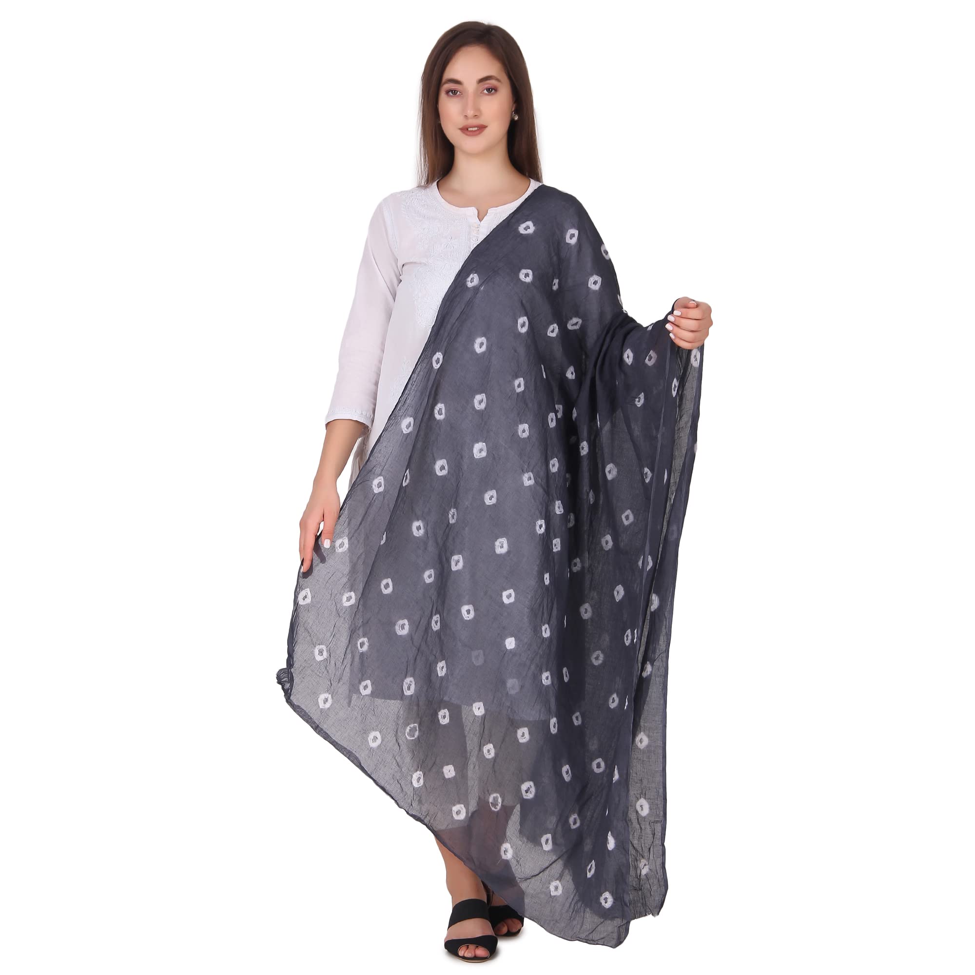 Traditions BazaarWomen's Tie-Dye Pure Cotton Dupatta
