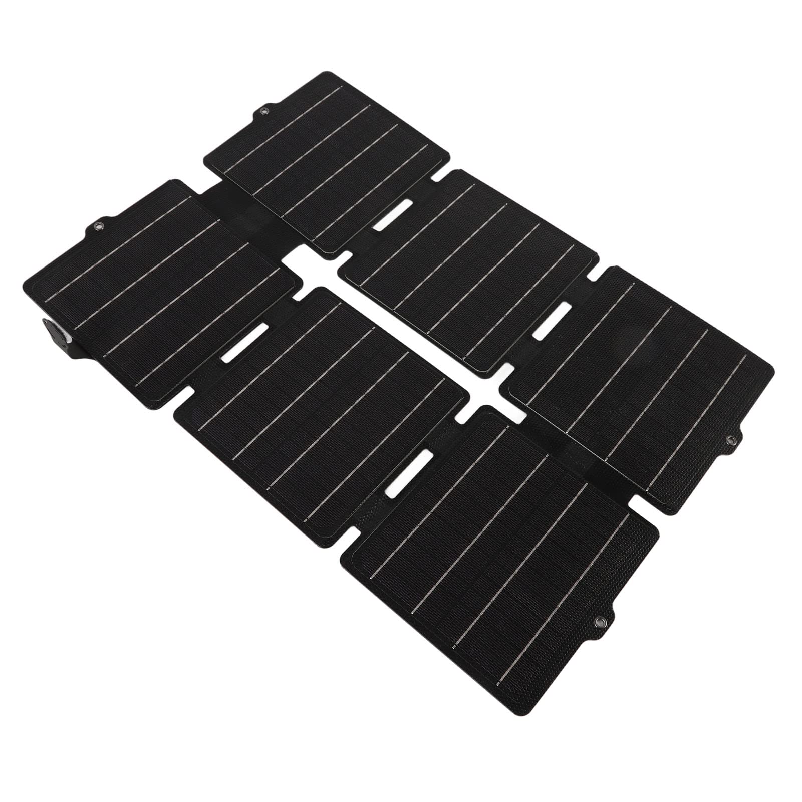 Hyuduo Panel Solar de Bricolaje, Panel Solar Portátil Monocristalino de 30 W, Plegable IPX6 a Prueba de Agua con Doble Salida USB y CC para Luces Solares de Pared, Manualidades, Uso en el Hogar y la