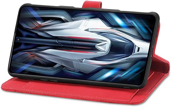 Embossed Folio Flip Compatible with Tecno Camon 40 Case Wallet PU Leather Case Cellphone Shell Kickstand with ID Credit 7 Card Slots Cases Covers Lanyard Strap Zip Coin Purse Cover,Red