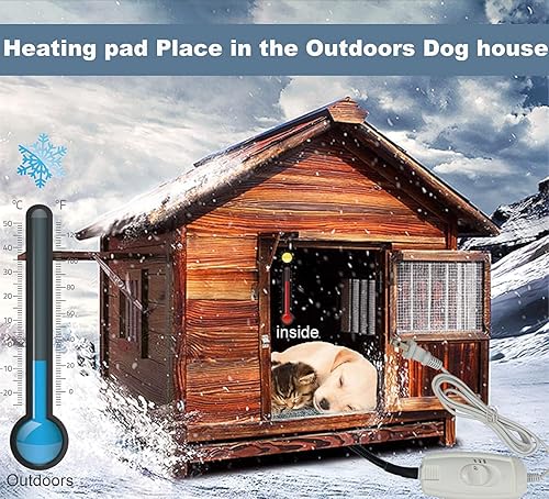 Miniatura 9 de Almohadilla térmica para mascotas para perros y gatos, alfombrilla térmica para interiores, almohadilla térmica eléctrica para perros, gatos, cable