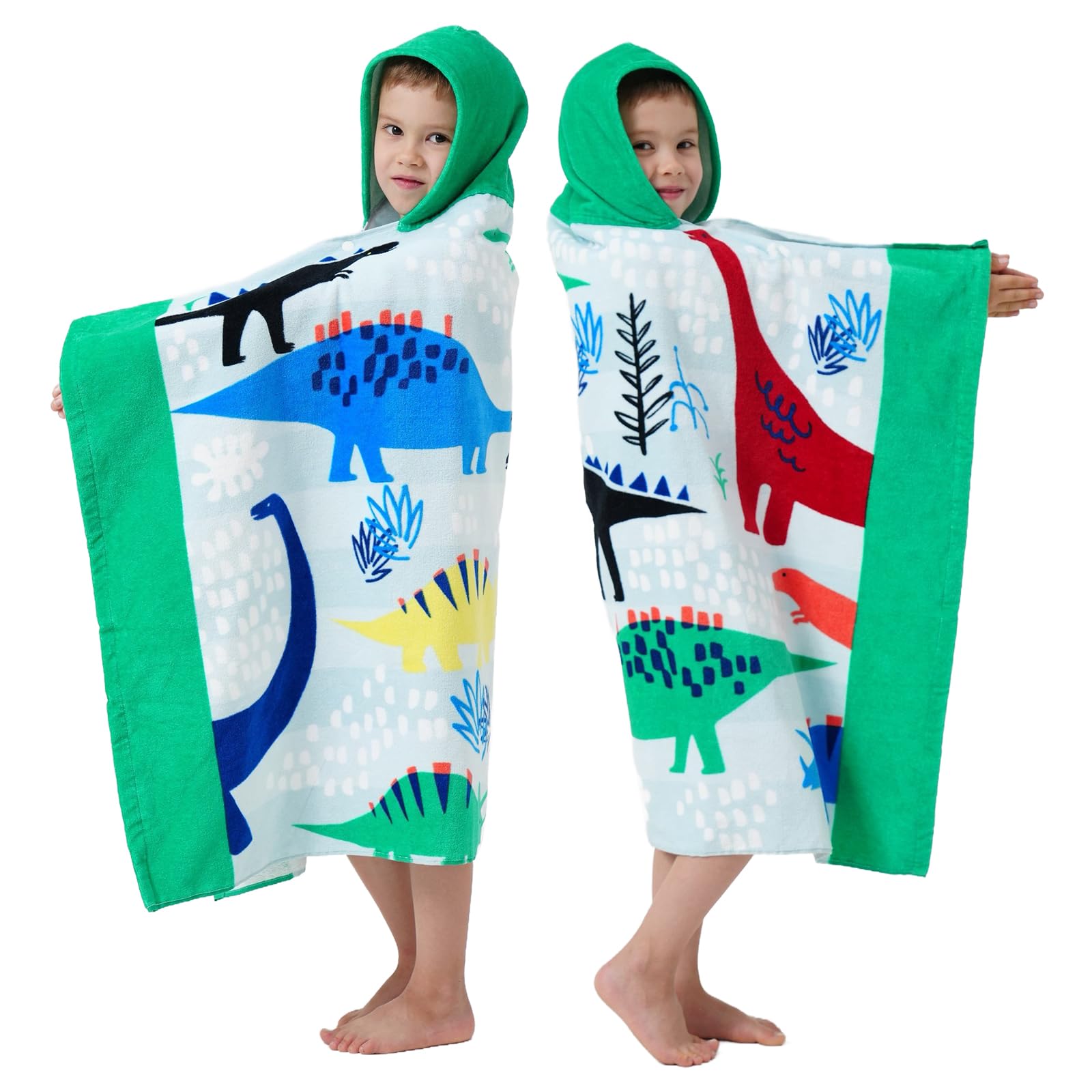 Kinder-Badetücher, Kinder-Handtuch, Mädchen, Jungen, mit Kapuze, Strand, Badezimmer, Pool, Badetücher, 76,2 x 127,7 cm, groß, ultra-saugfähig, niedliches Cartoon-Tier, volle Vitalität, 100 %