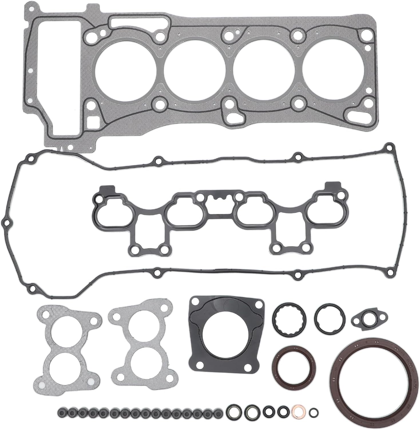 1 Set Cylinder Head Gasket Kit for NISSAN Engine.QG16 Efficiency Seal Metal Rubber Engine Valve Gasket Set
