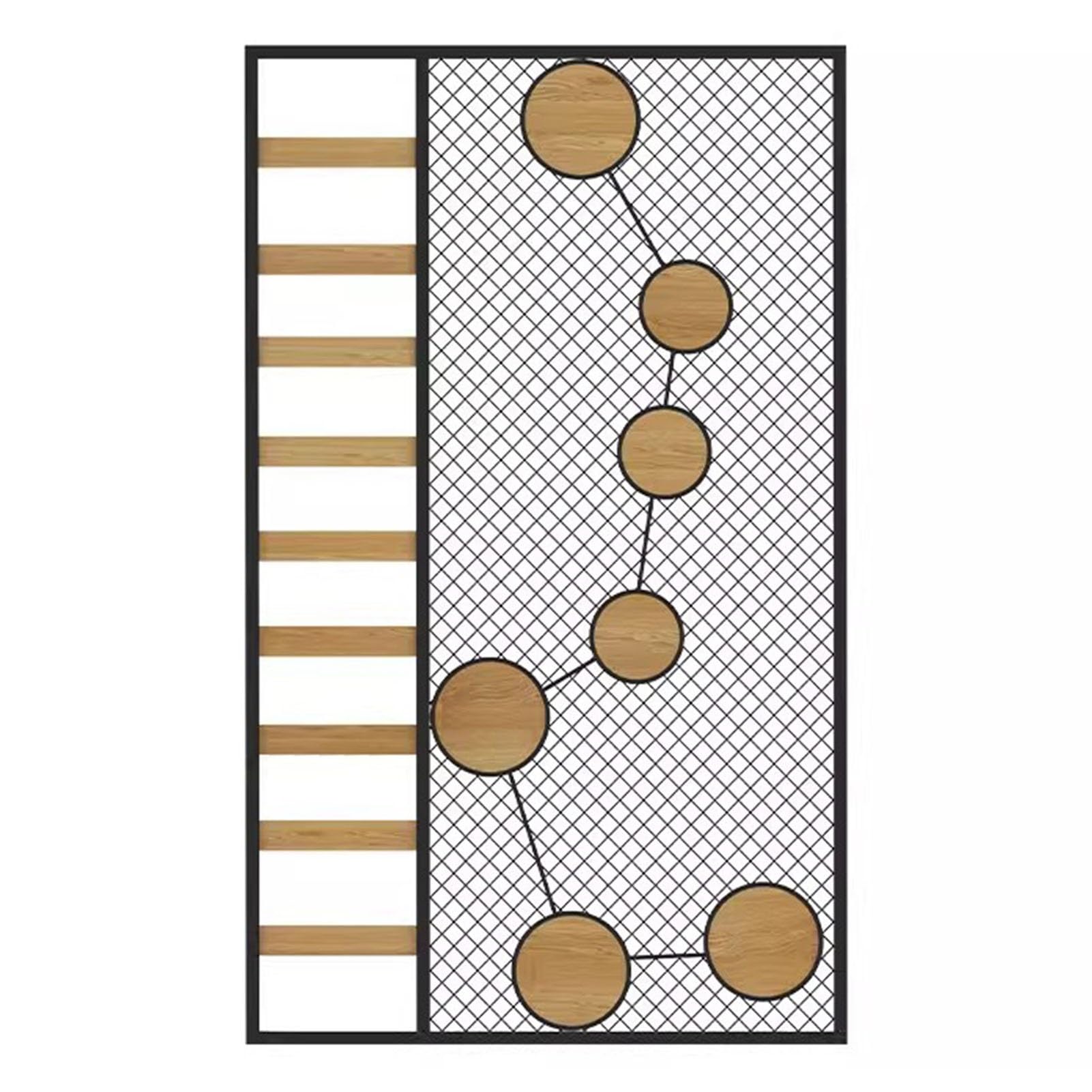 Dekoracyjne płytki sufitowe, metalowe panele i stojak ekspozycyjny z żelaznym łańcuchem do użytku wewnątrz, 200 x 100 cm, łatwy montaż i wszechstronny design