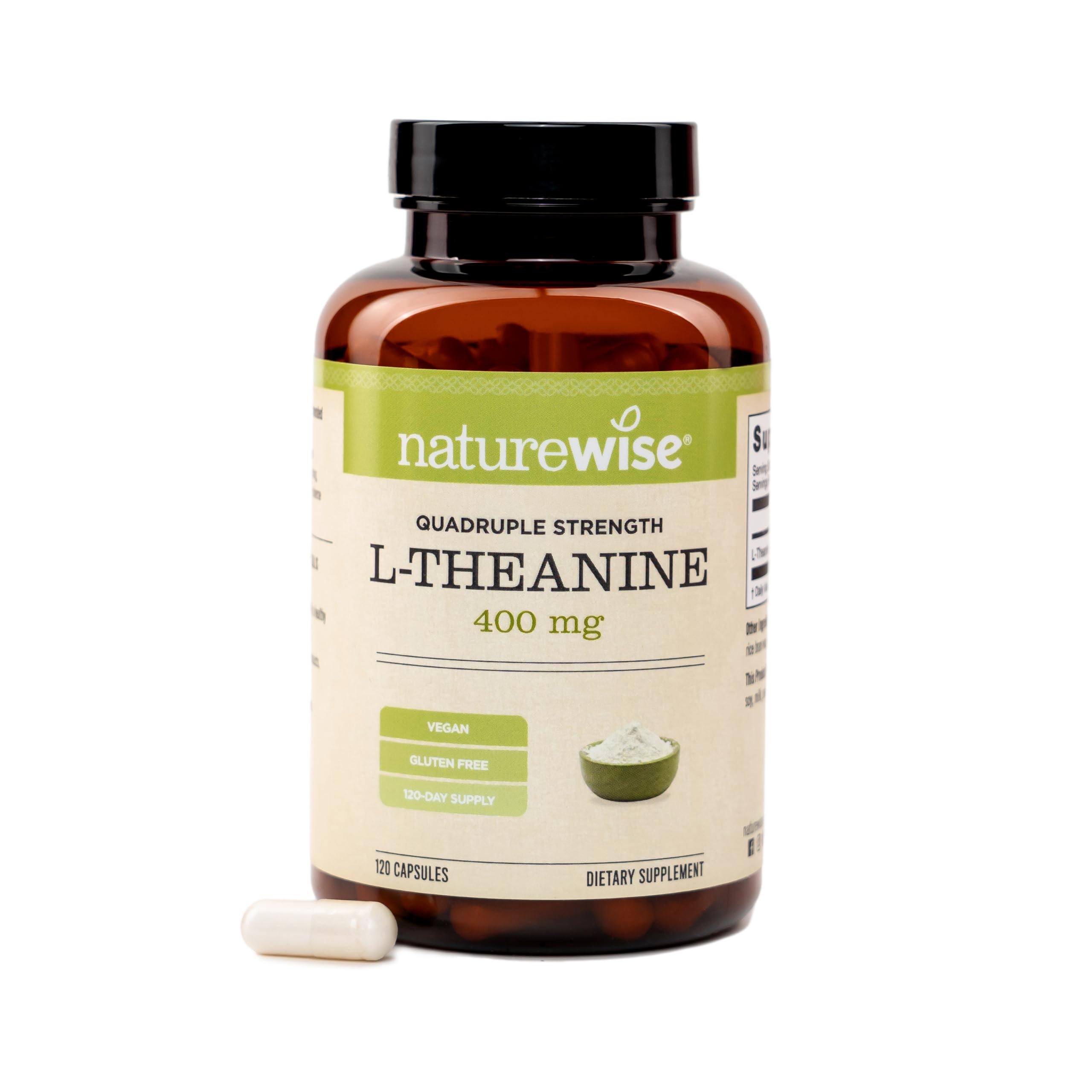 NatureWise L-Theanine 200mg Supplement for Relaxation & Sleep, 120 Capsules — Amazon image 12