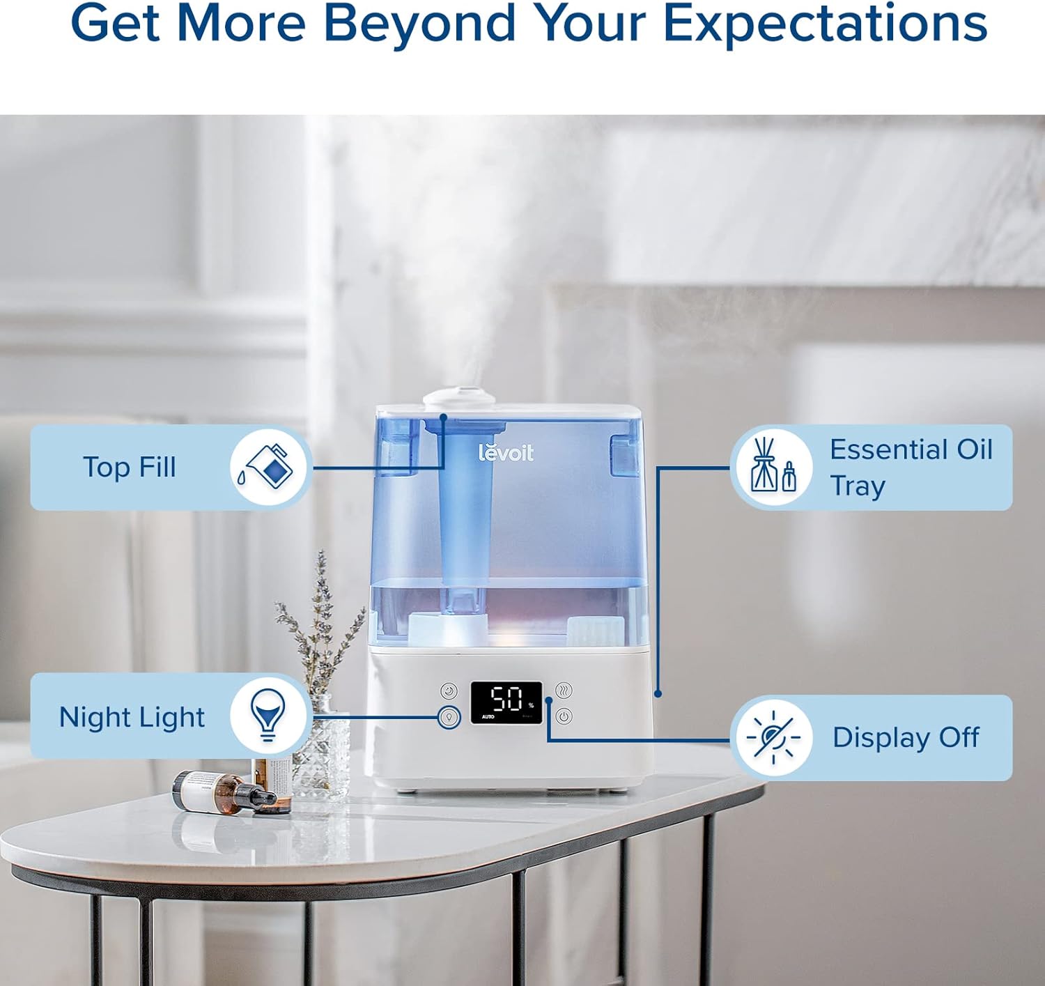 Buy LEVOIT Classic300S Ultrasonic Smart Top Fill Humidifier, Extra