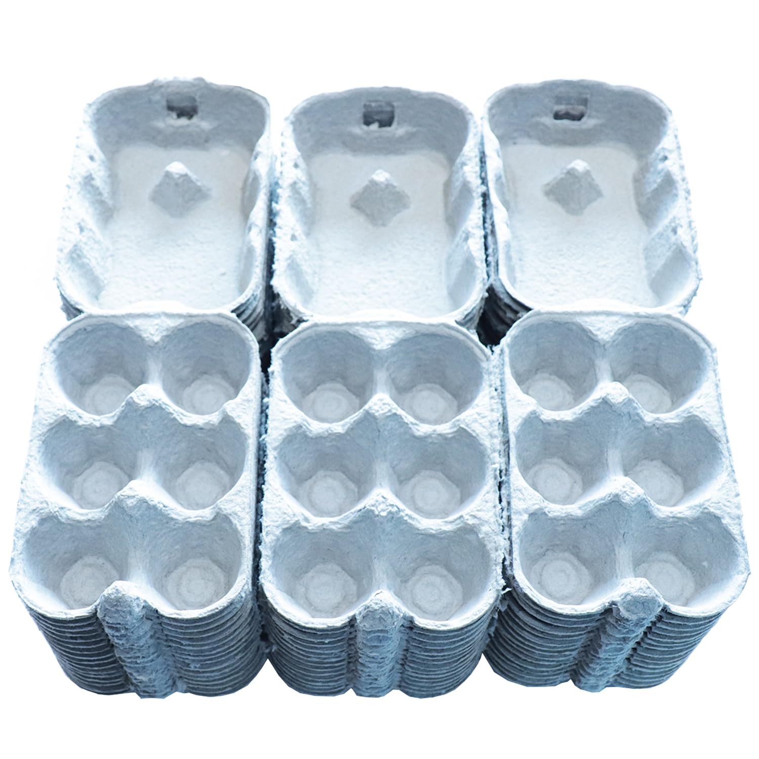 Homecentre Plain Front Opening Home Centre Egg Boxes Trays, 20 Pieces, Holds 6 Eggs, Recyclable Cardboard