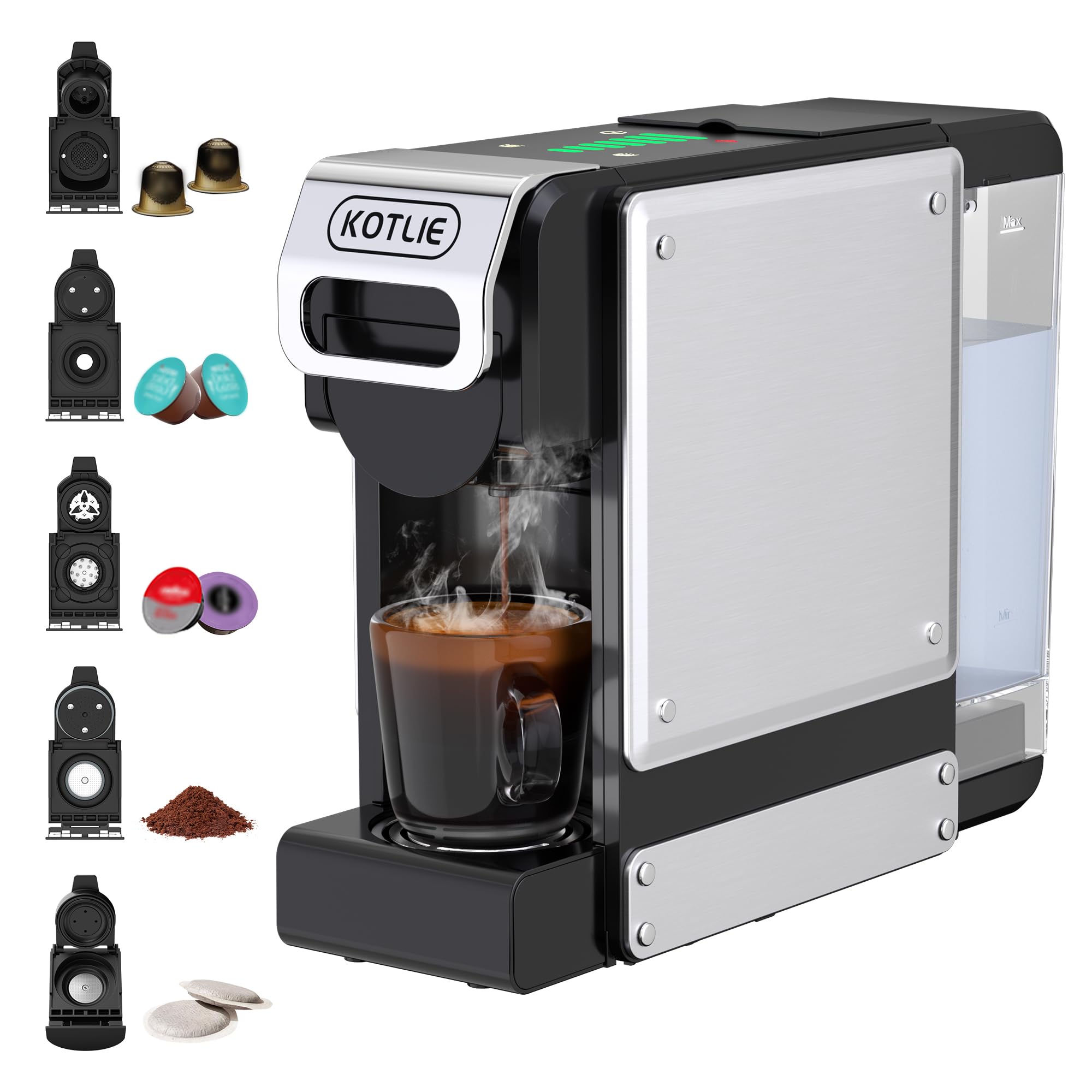 KOTLIE 550 Machine à capsules, système 5-en-1 pour capsules et moulu