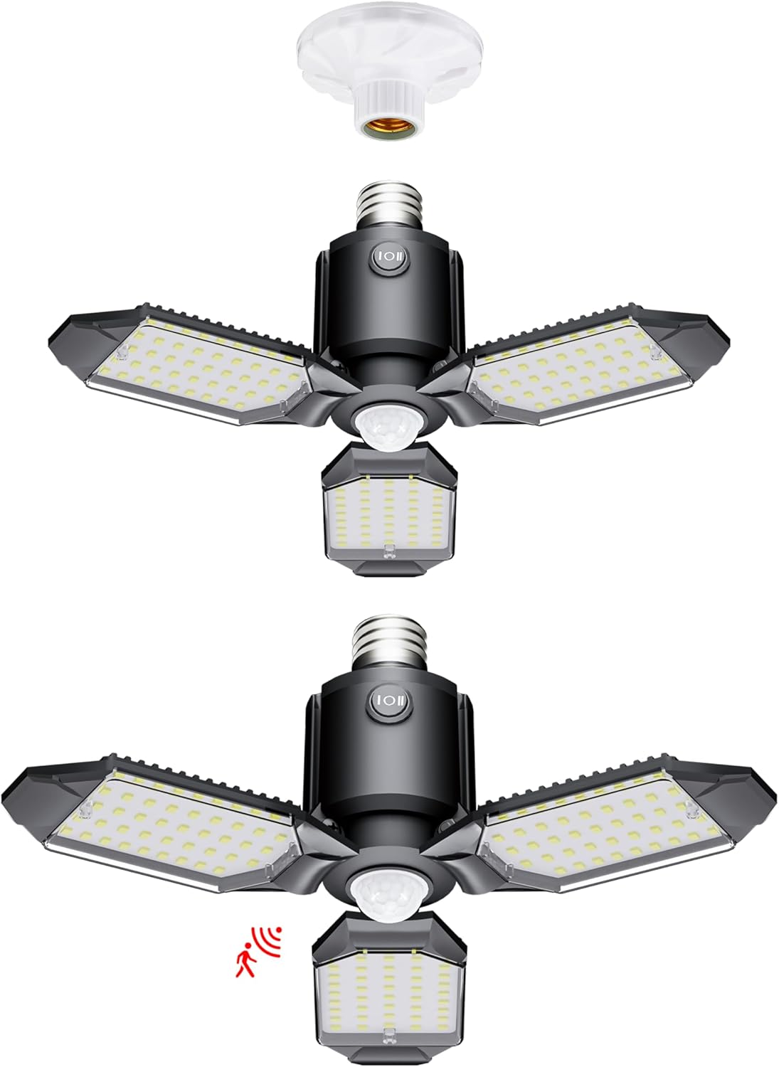 Craftersmark Motion Sensor Garage Light, 80W Garage Lights Ceiling Led