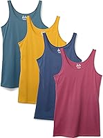 Vista 1 de Kalon Paquete de 4 camisetas sin mangas para mujer con diseño moderno y pechugona