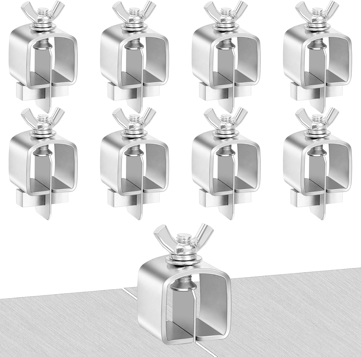 Glarks 8pcs 27.3 x 55mm Butt Welding Clamps, Auto Body Panel Clamps, Small Sheet Metal Clamp, Carbon Steel Panel Clamp for Edge to Edge Welding