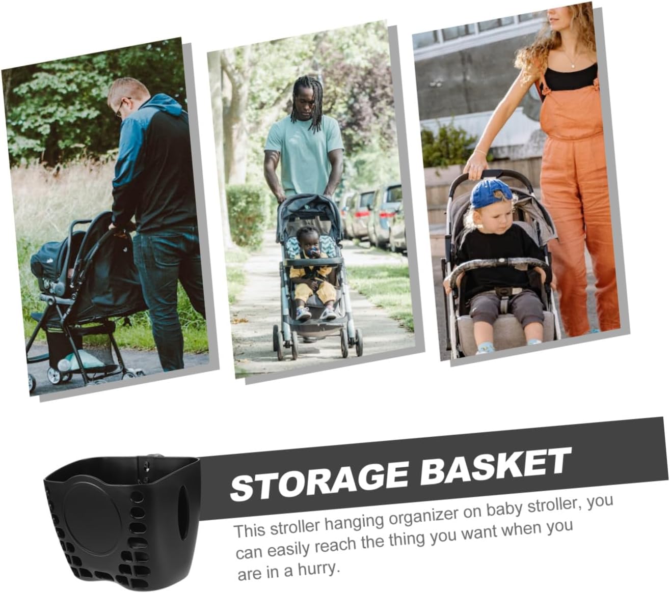 Stroller Storage Basket Multi-functional Organizer for Wet Wipes Diapers and Bottles for Outdoor Use and Travel Sturdy and Versatile Accessory for Parents
