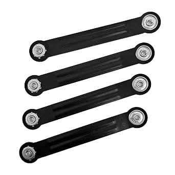 4 Pack Glider Bearing Arm Bracket Hardware Rocker Replacement Parts,9" Length,7-1/2" Between Mounting Holes Black
