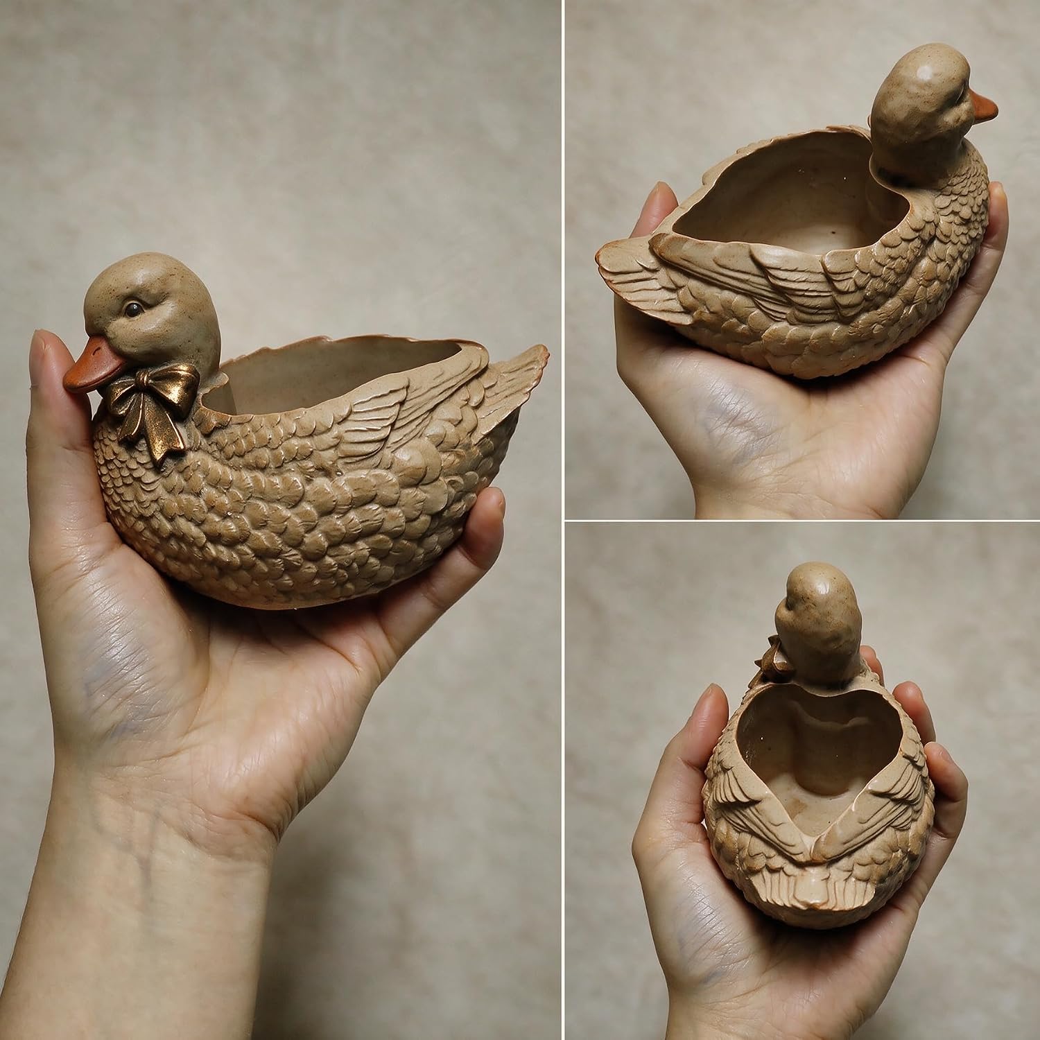 Wehous Vivid Duck Shape Candle Holder Silicone Molds, 3D Duck Animal Container Storage Succulent Pot Mold for Epoxy Resin Casting Concrete, Jewelry Box Planter Trinket Holder Molds DIY Craft Decor