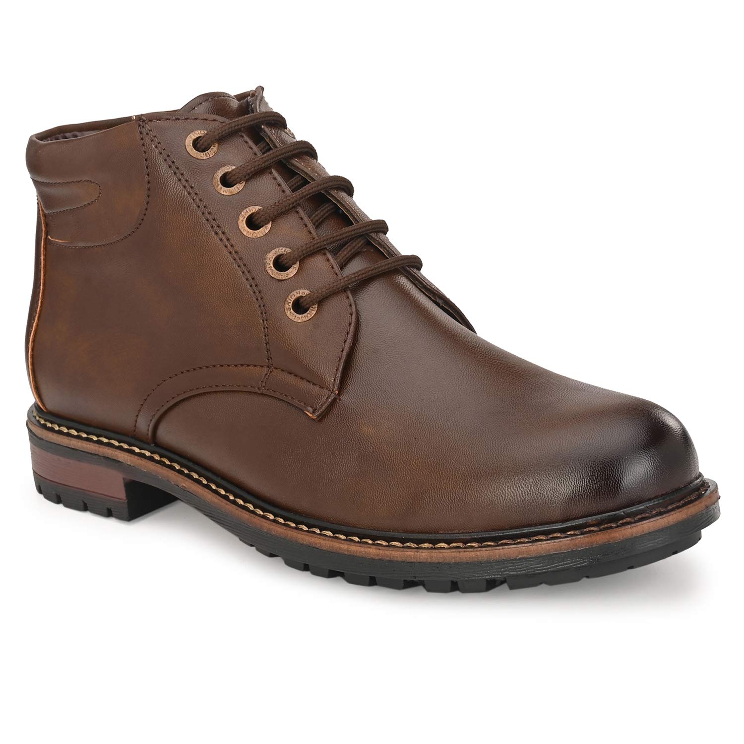 AZZARO BLACK Mens Brown Synthethic Leather Lace up Casual Boots 8 UK (B08LLDTJW9) Amazon Price History, Amazon Price Tracker