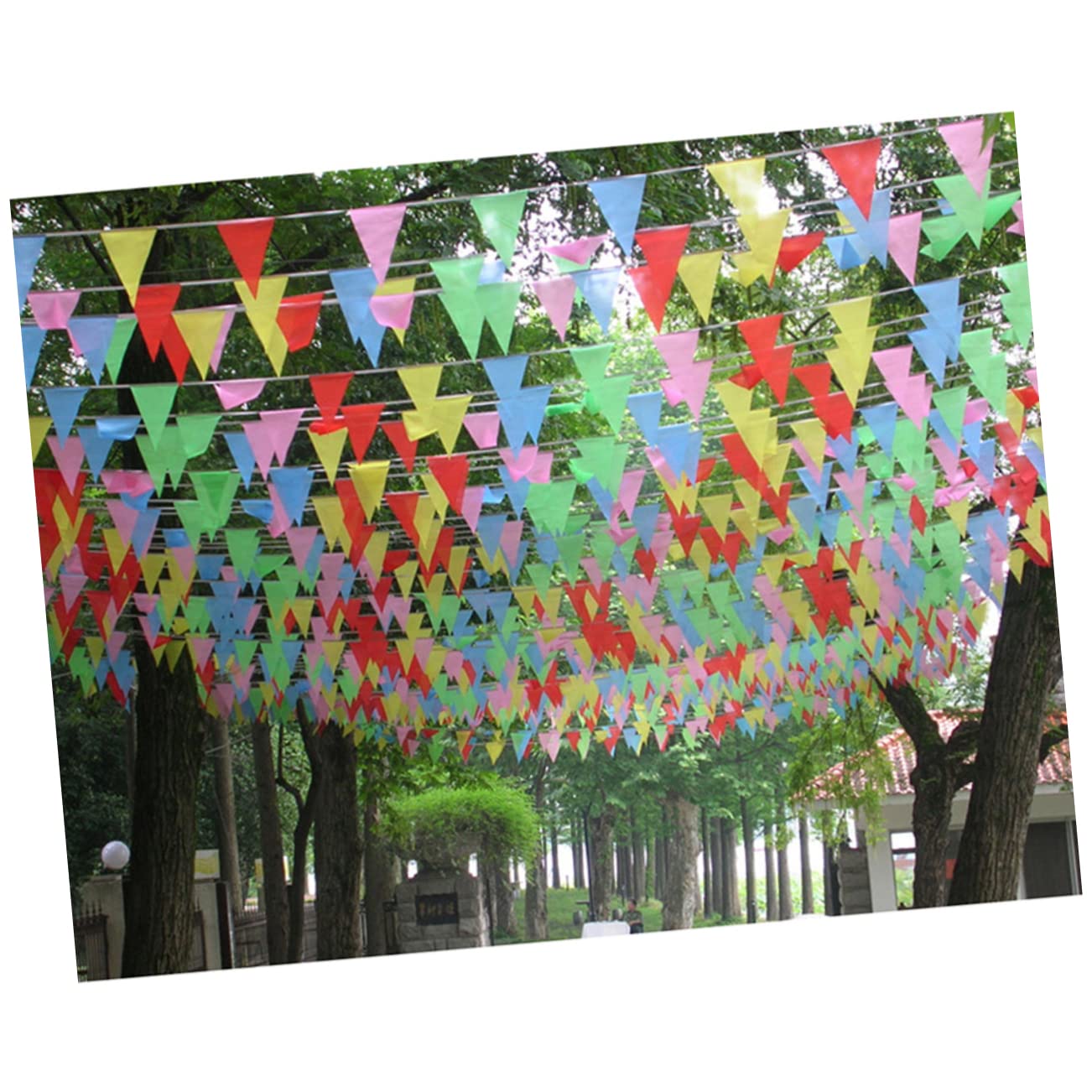 Kisangel 2sets 30m Wimpel Banner Flaggen Bunte Bunting Für Party Dekorationen 4packs * 2