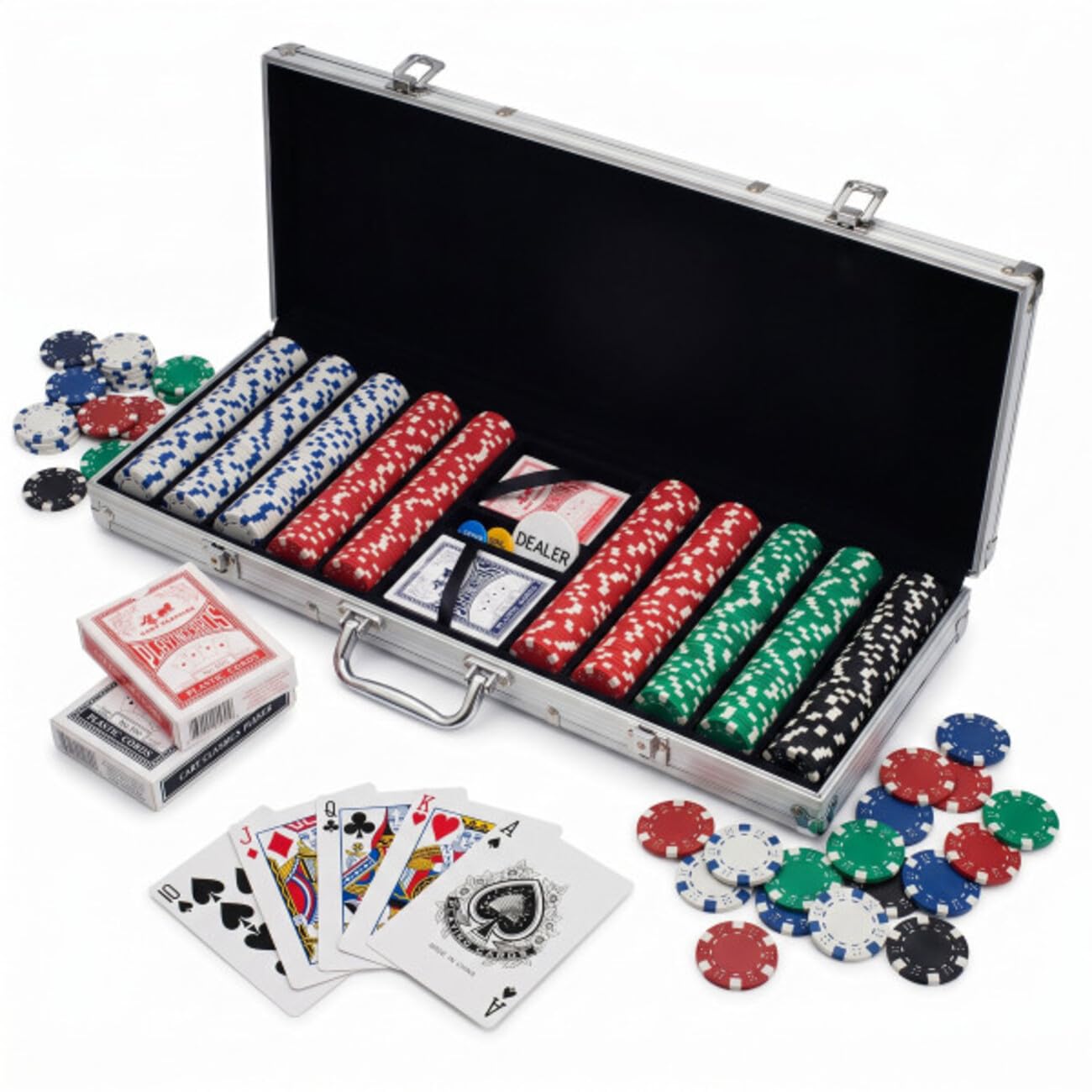 Trademark Poker 500 Dice Style Poker Chip Set, 11.5gm, Poker Sets