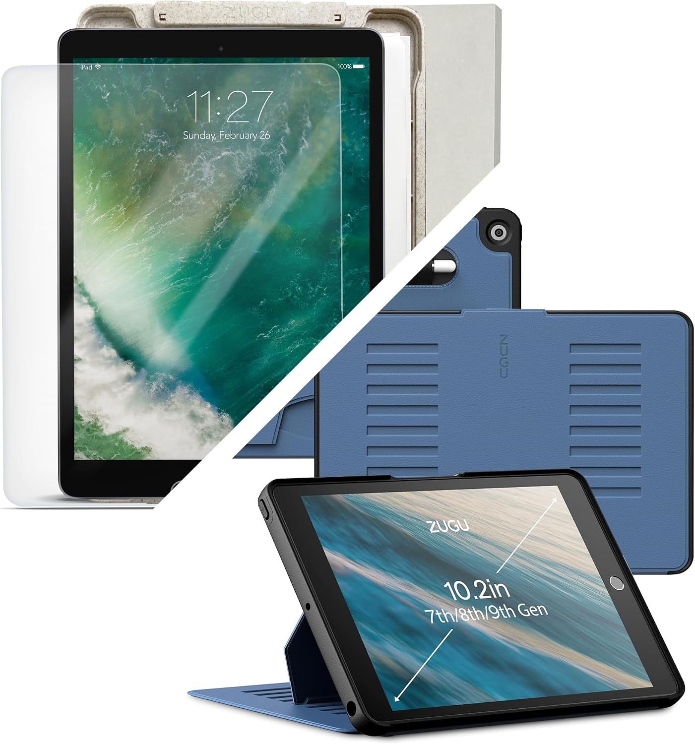 ZUGU CASE & ZUGU Screen Protector for iPad 10.2 inch (7th/8th/9th Gen)