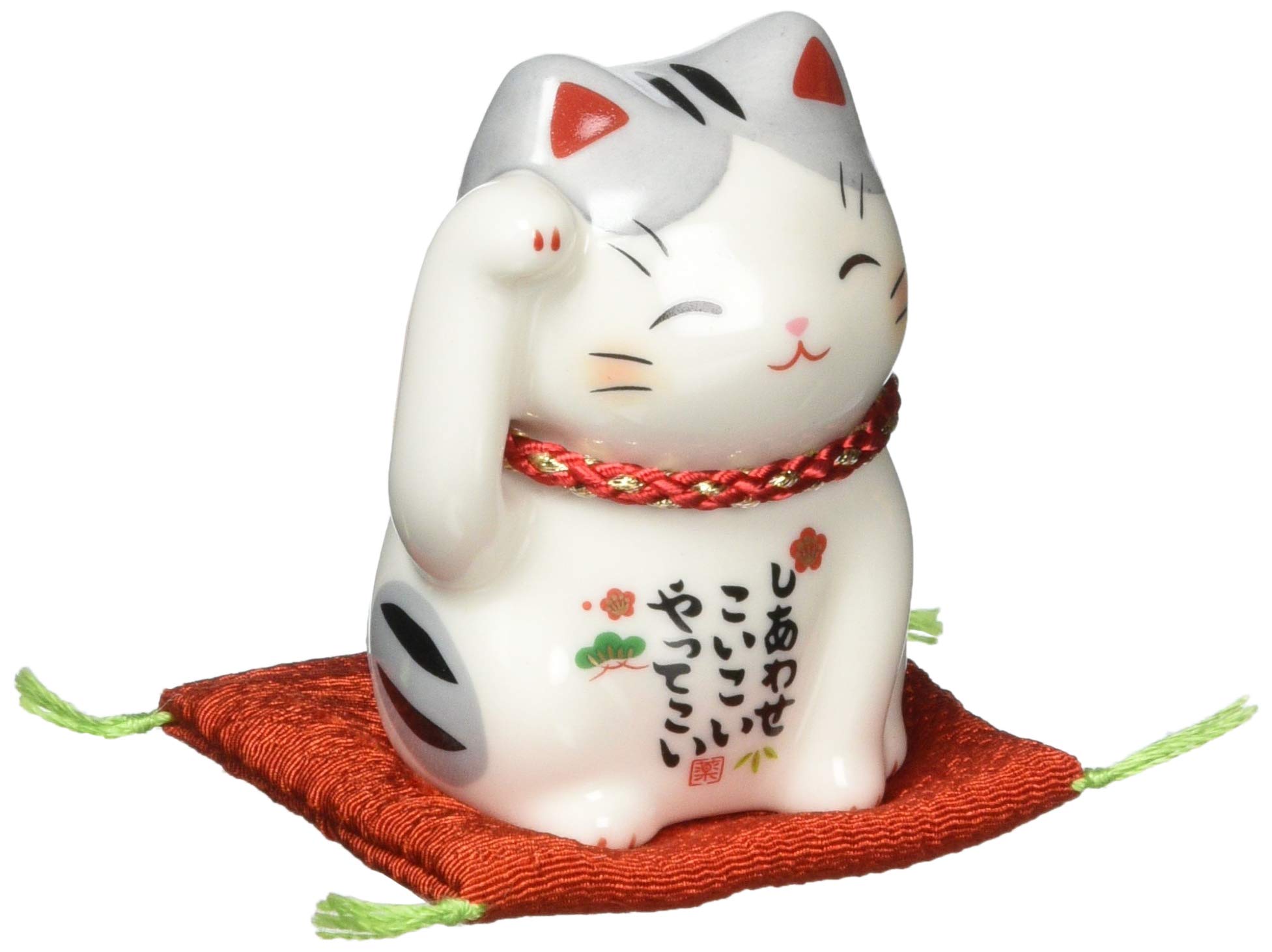 芦屋小雁作　招き猫 Amazon.co.jp: 彩絵 福 招き猫(灰とら) 7536 : Home & Kitchen