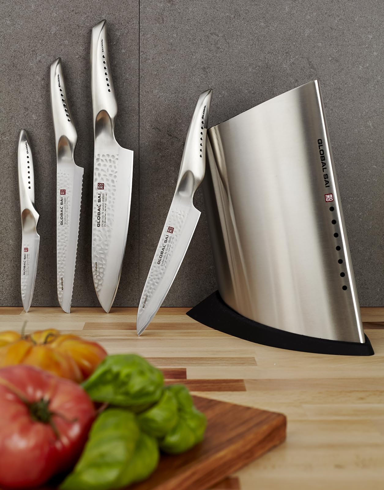 Amazon.com: Global SAI 5 Piece Knife Block Set - Lightweight