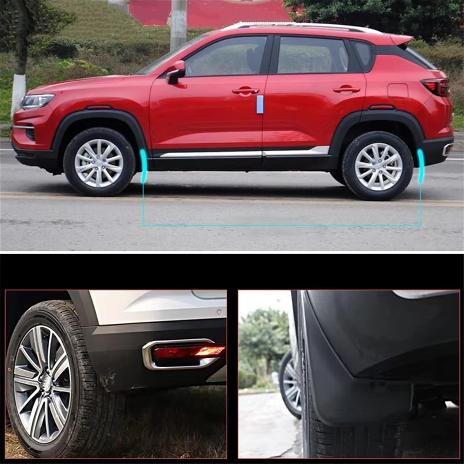 Defensa Protectores para Changan CS35PLUS 2019 2020 2021 2022 2023 Guardabarros Coche Accesorios Plástico Guardabarros Exteriores