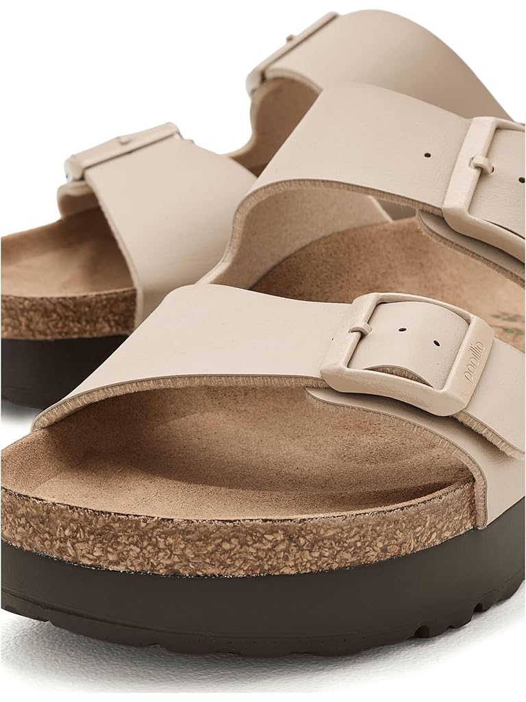 Brown Birkenstock Papillio by Birkenstock Arizona Platform Vegan Sandal