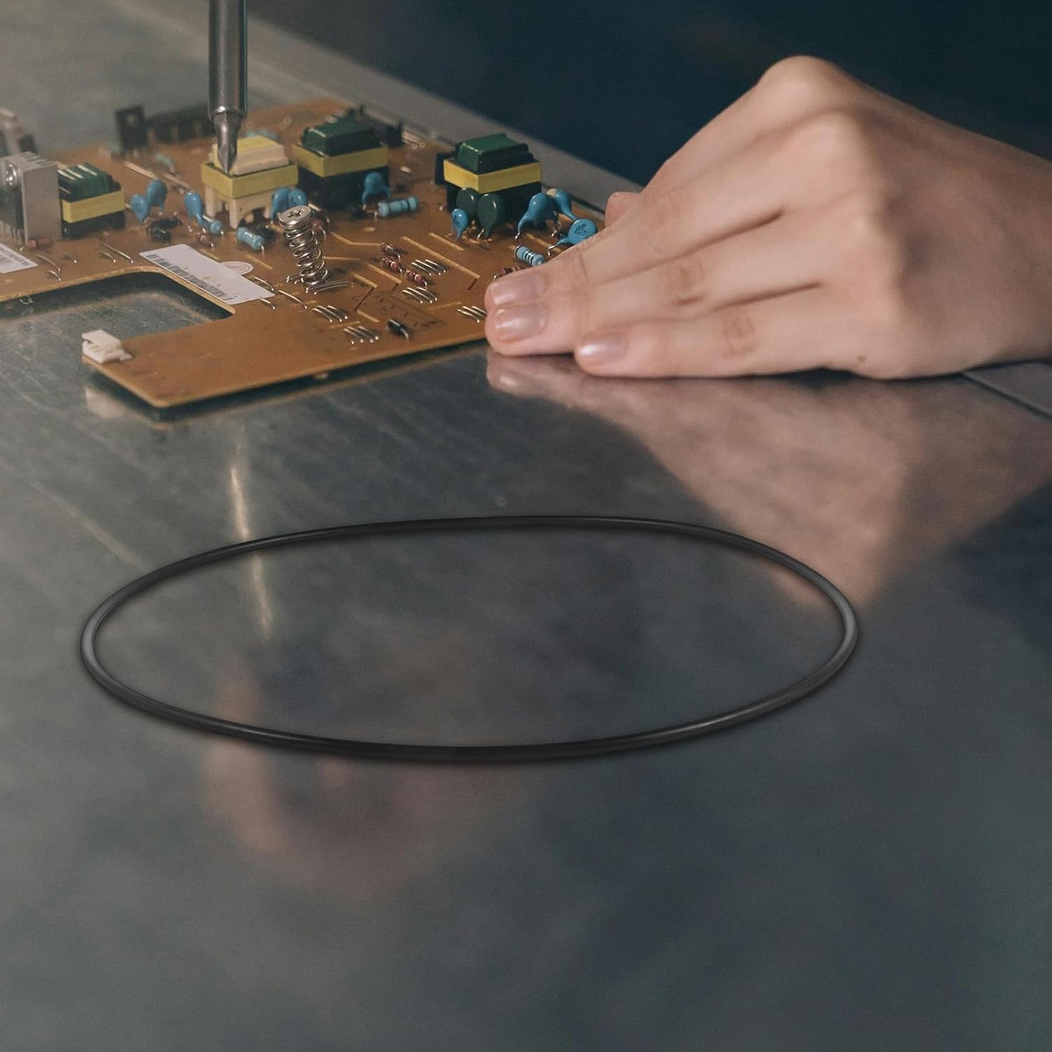 2pcs Hand-cranked Dc Generator Belts for Science Experiments, Thin Flat Belts Compatible with Hand-Powered and Double-Current Electrical Generators