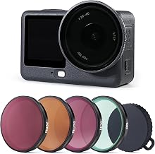 CPL ND Filter Kit for DJI Osmo Action 6 Essential Combo, CPL ND8 ND16 ND32 with Lens Cover, Snap On Neutral Density Polarizing HD Optical Glass Multi-Coated, DJI Osmo 6 Accessories for Outdoor