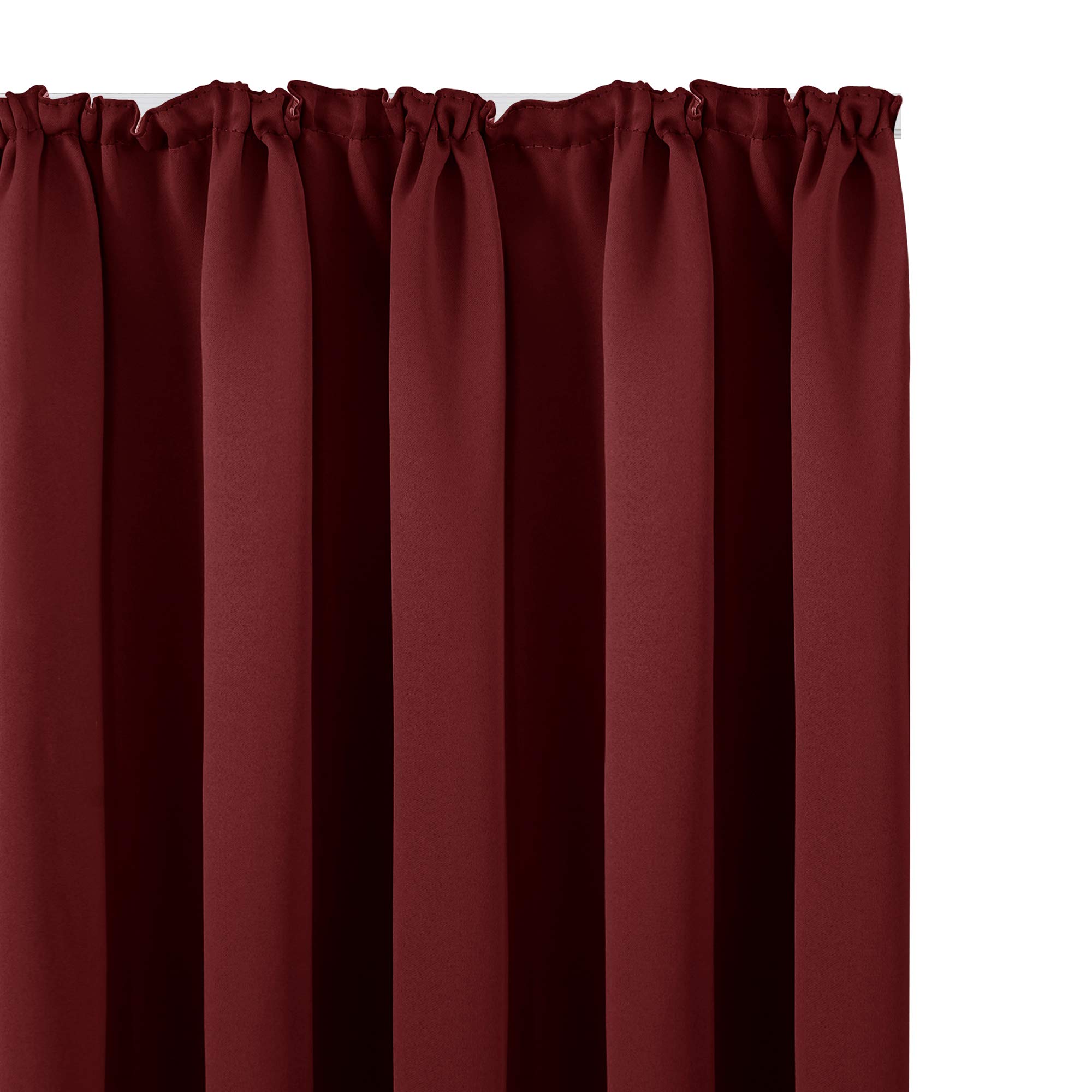 Deconovo Rideau Occultant Thermique Galon Fronceur Salon Chambre Rouge