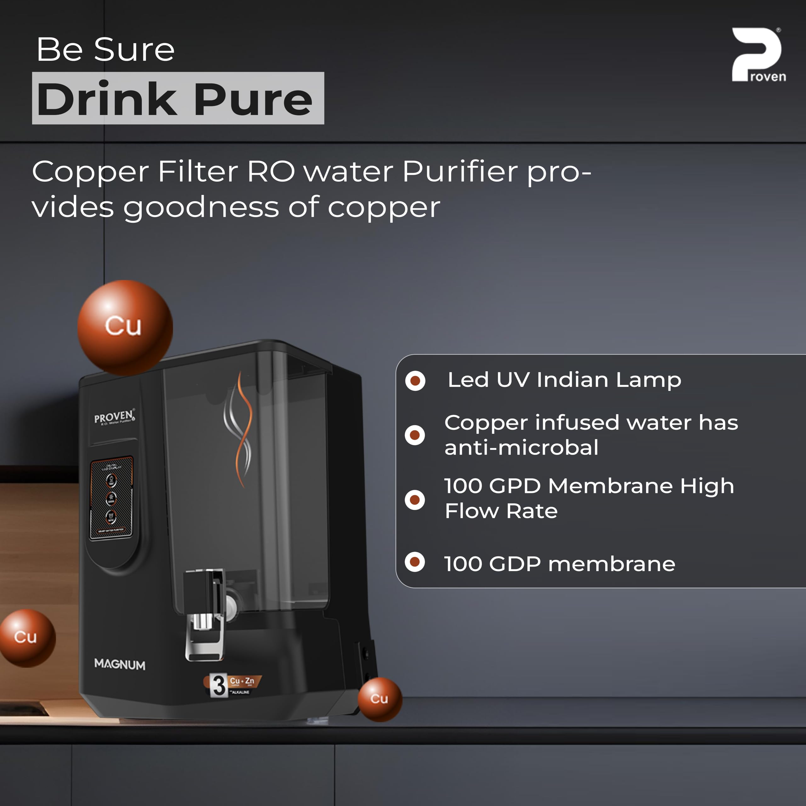 Proven Magnum RO Water Purifier - Pure Water -6 Proven Magnum RO Water Purifier - Pure Water -6