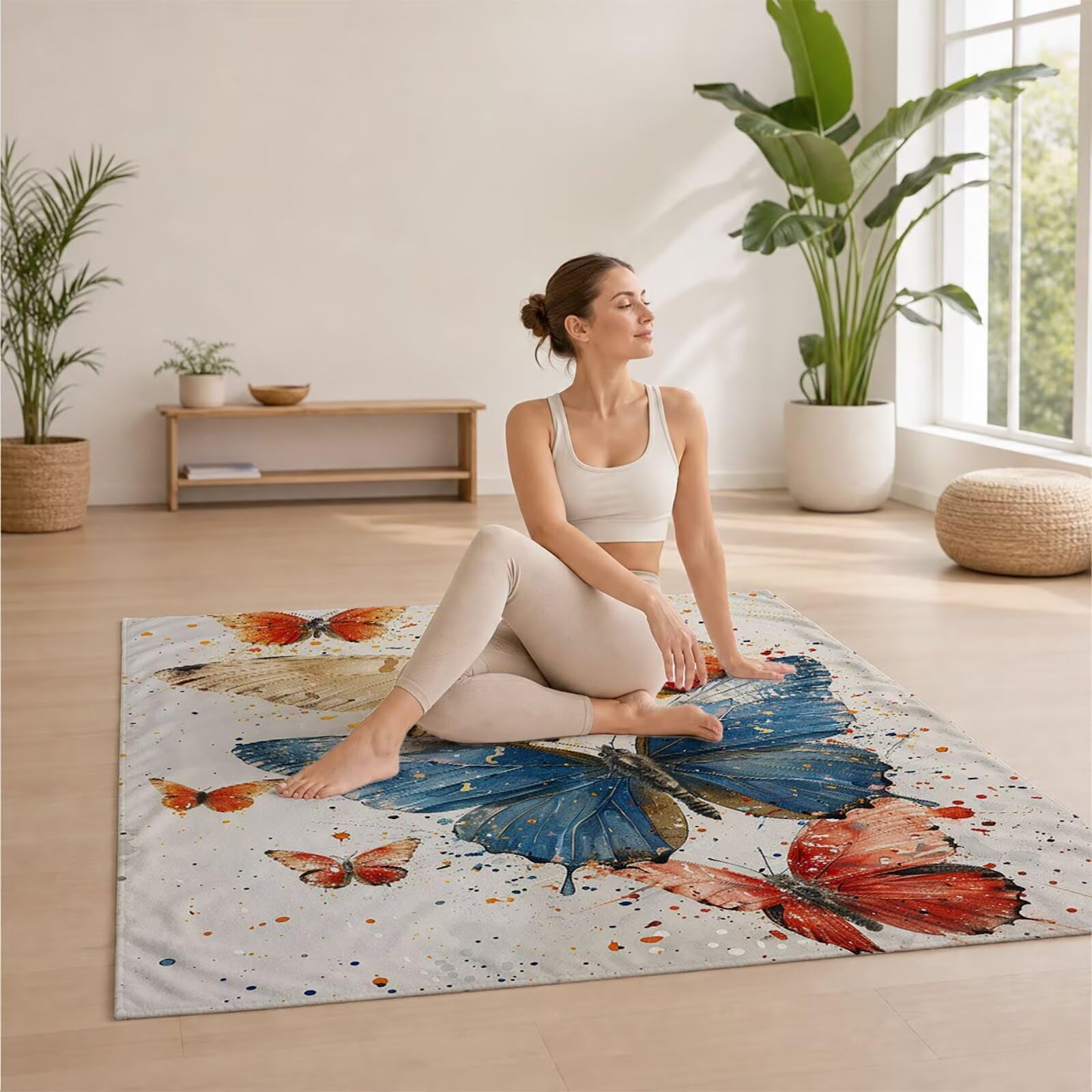 Mariposa Toalla Playa 160x220 Resistente a la Arena Secado rápido Ligero, Toalla Playa Grande 220 x 160cm Suave Cómodo como Gym Yoga Sauna Toallas Baño Grandes Travel Essentials Abstracto XTLS-2325