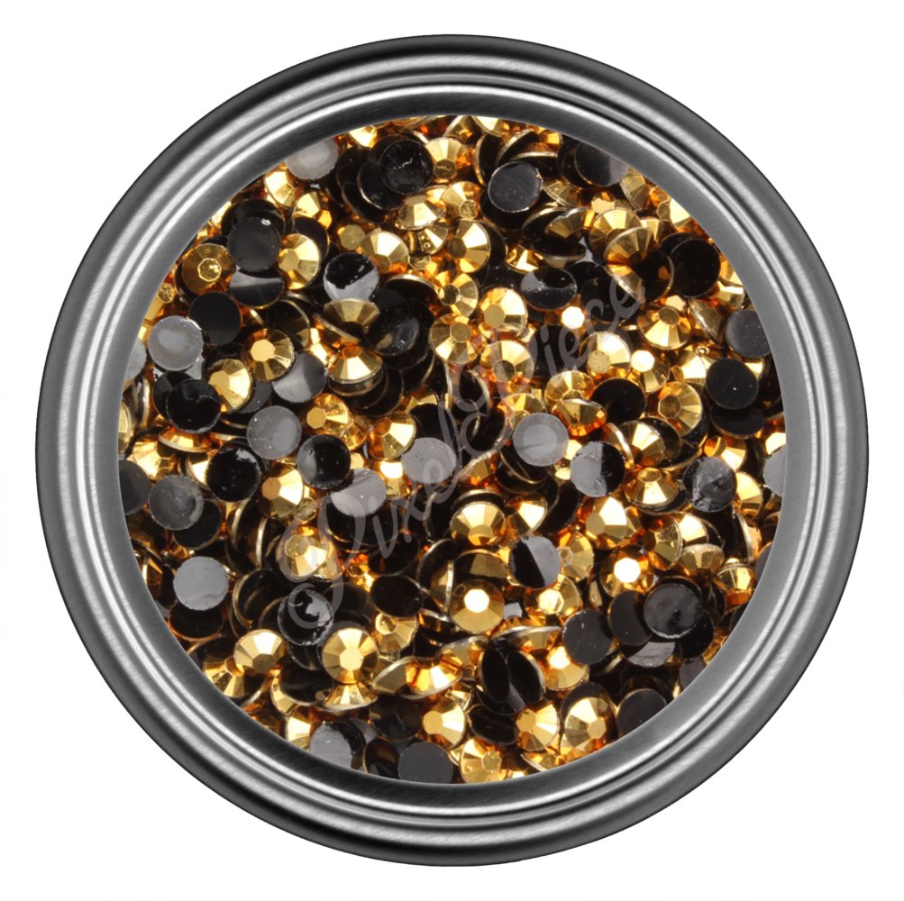 Gold Rhinestones in 5mm for Flatback Nail Art Diy Decoration and Craft (5MM)