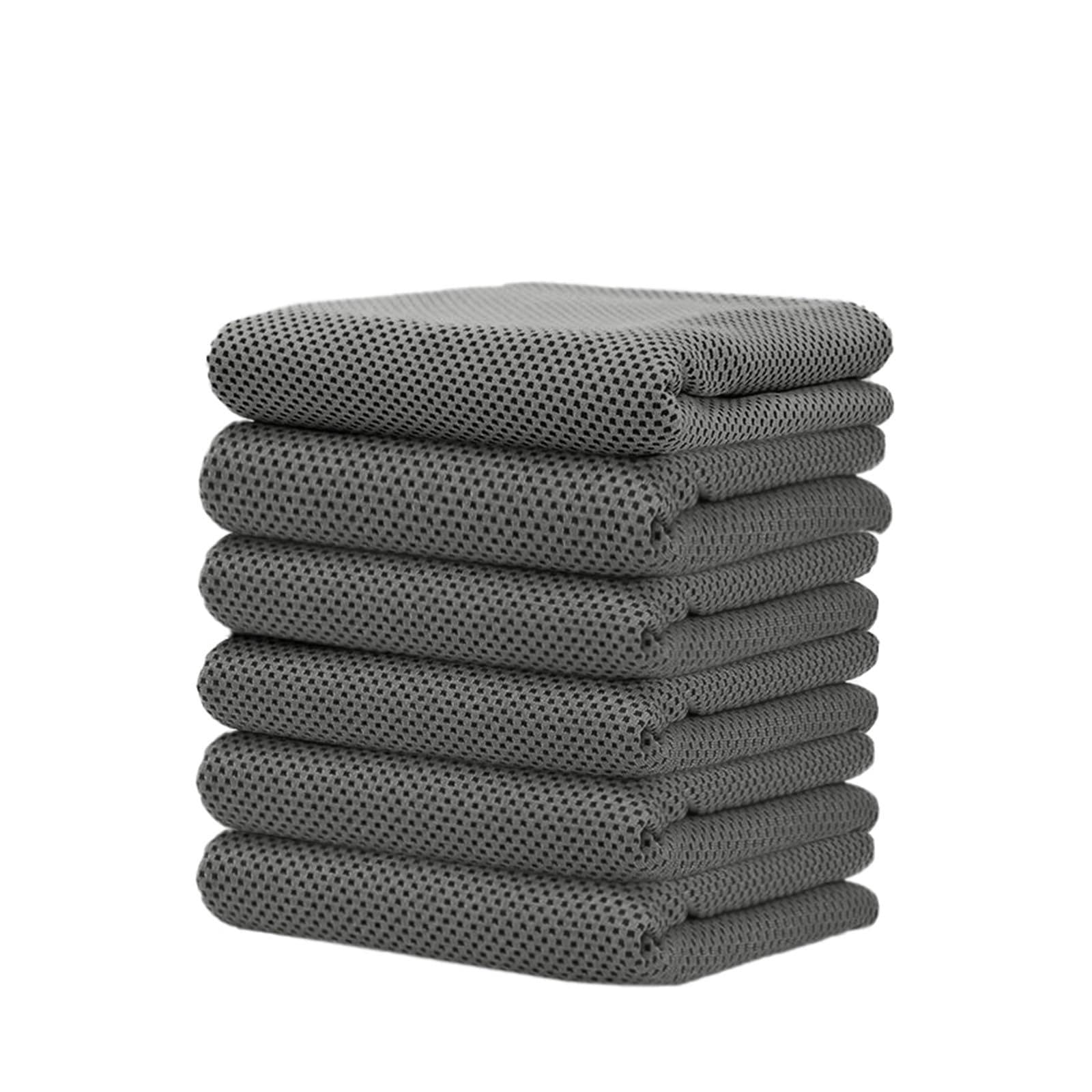 HNULGVI Cooling towel 6Pcs Cooling Towel Set 90x30cm Soft Breathable(6 Pcs Dark Gray)